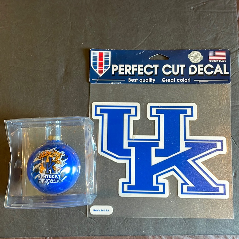 University of Kentucky Wildcats Decal and Christmas ornament